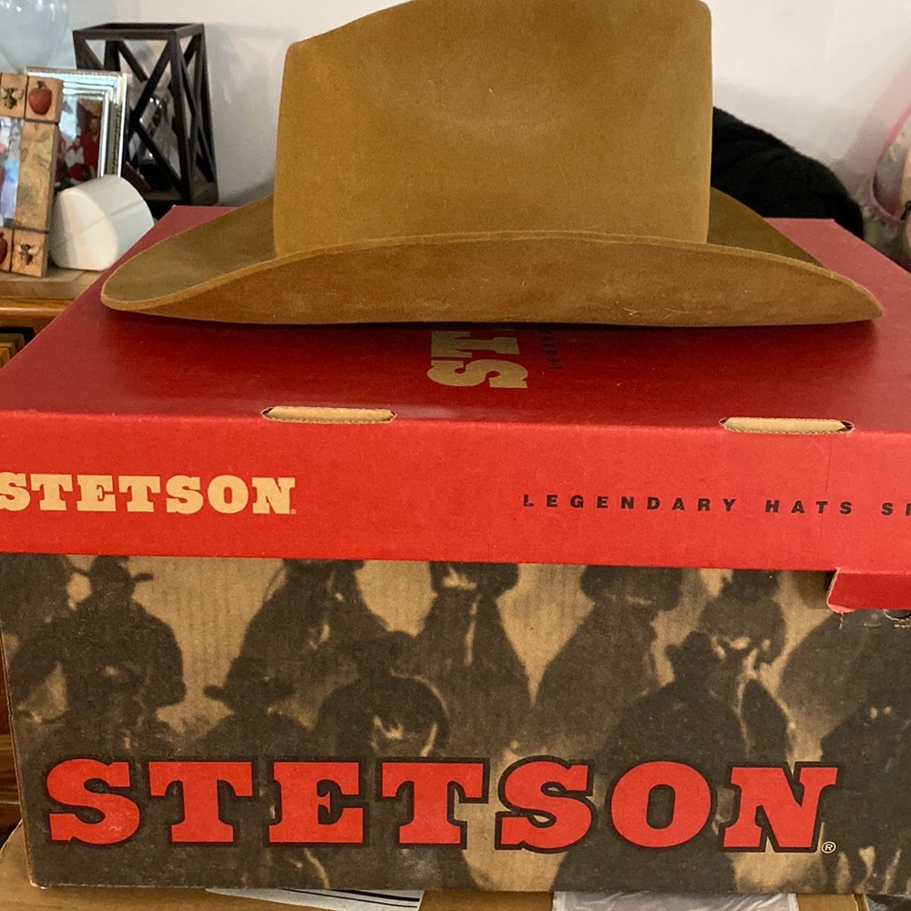 Previous worn Stetson felt cowboy hat